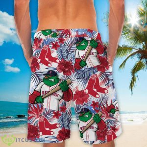 Boston Red Sox Personalized Name Tropical Floral Men Women Hawaiian Shirt And Shorts For MLB Fans Product Photo 4