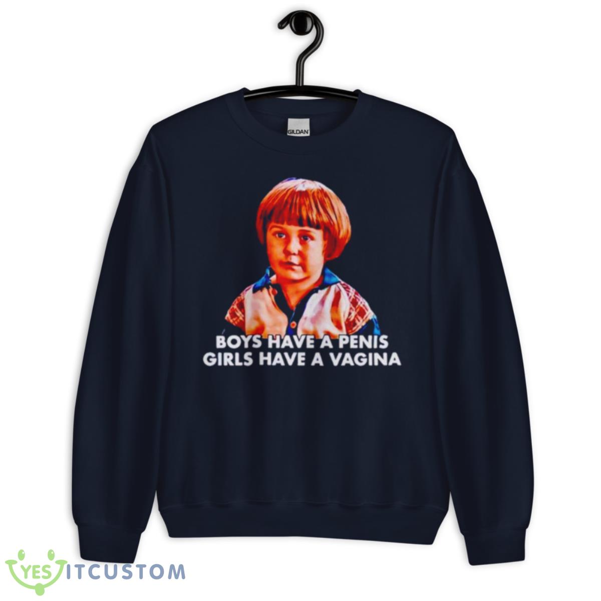 Boy Have A Penis Girls Have A Vagina Shirt 2 Boy Have A Penis Girls Have A Vagina Shirt - Unisex Crewneck Sweatshirt-1