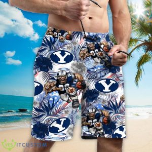 BYU Cougars Personalized Name Tropical Floral Men Women Hawaiian Shirt And Shorts For NCAA Football Fans Product Photo 3