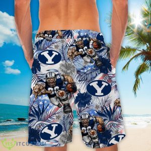 BYU Cougars Personalized Name Tropical Floral Men Women Hawaiian Shirt And Shorts For NCAA Football Fans Product Photo 4