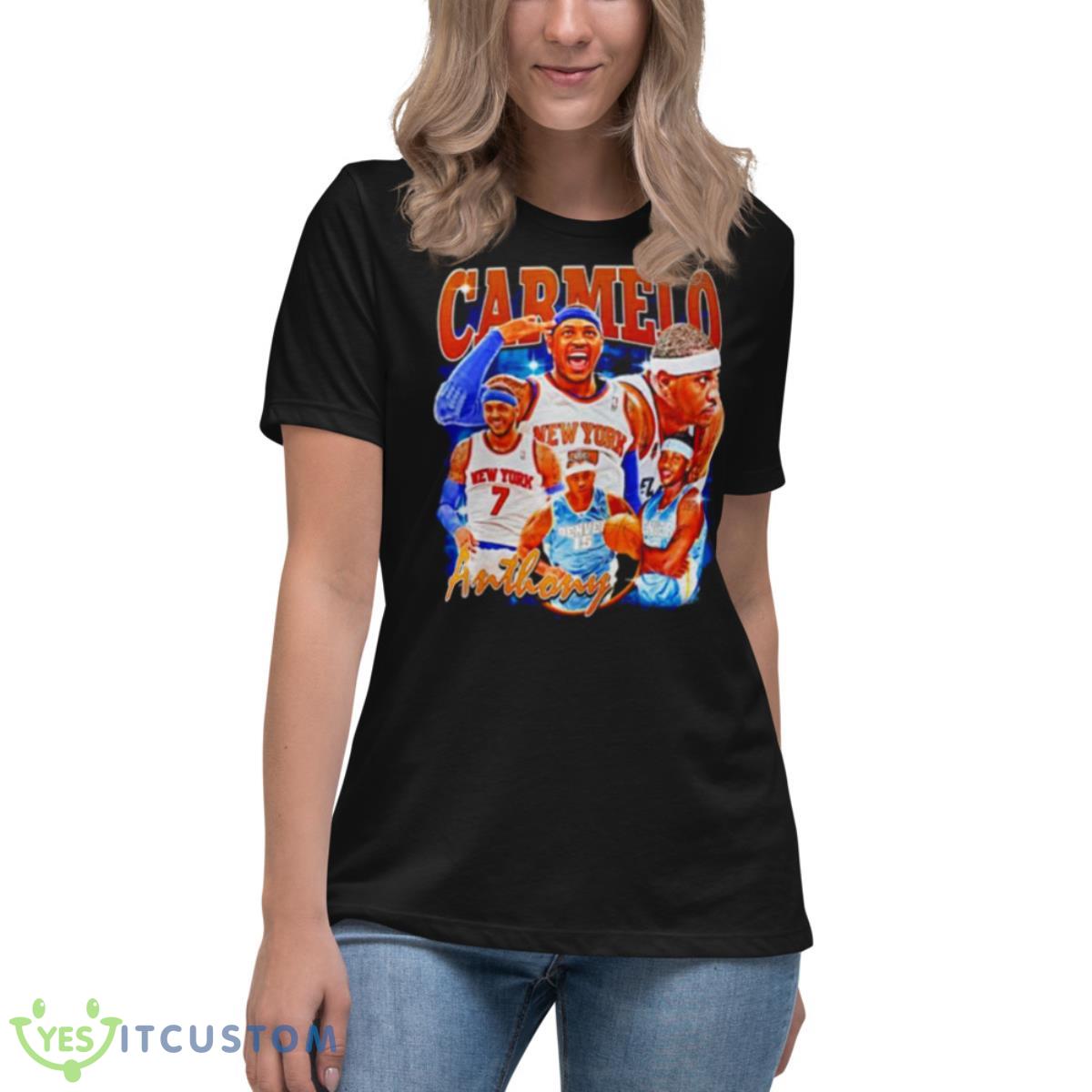 Carmelo Anthony NBA Legend Shirt 6 Carmelo Anthony NBA Legend Shirt - Women's Relaxed Short Sleeve Jersey Tee