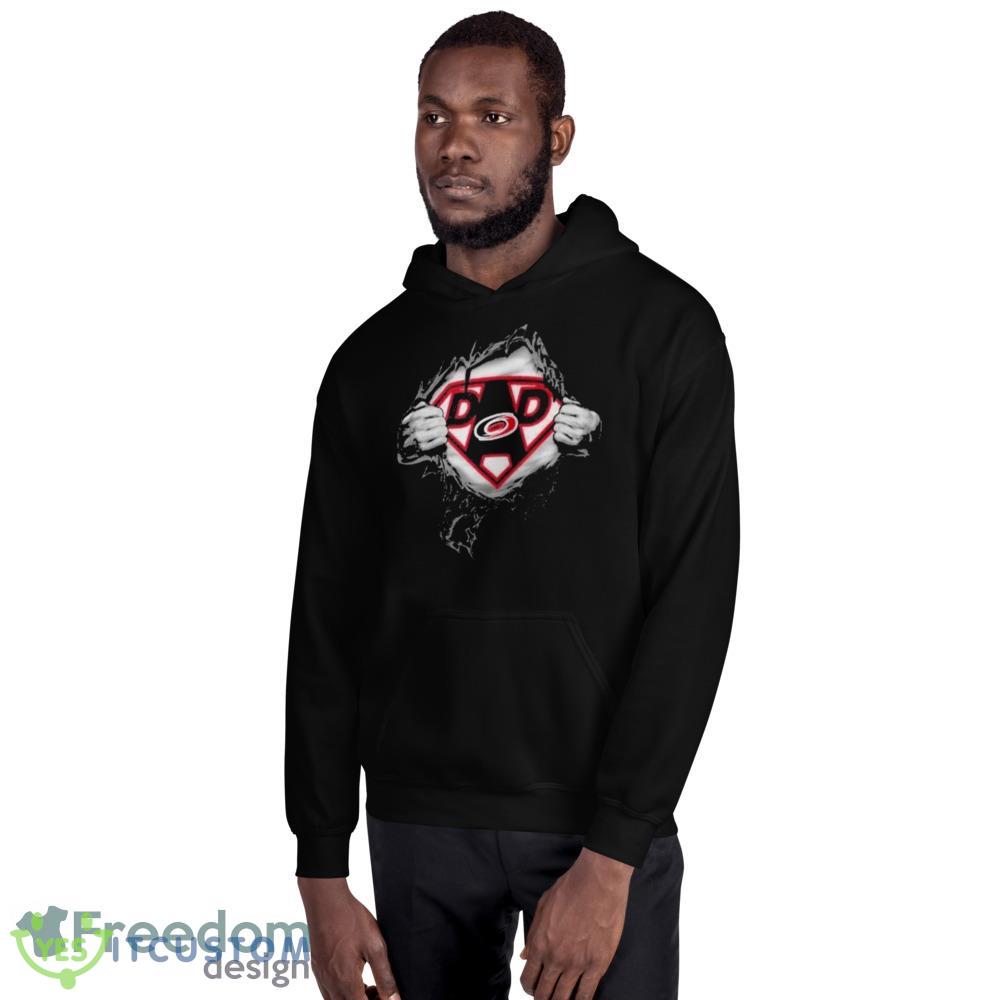 carolina super dad Black T Shirt 2 carolina super dad Black T Shirt - 18500 Unisex Heavy Blend Hooded Sweatshirt