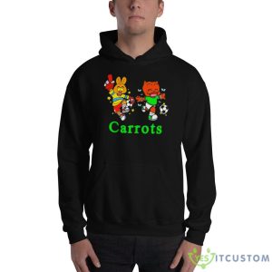 Carrots Mascot Black T Shirt 6 Carrots Mascot Black T Shirt - 18500 Unisex Heavy Blend Hooded Sweatshirt