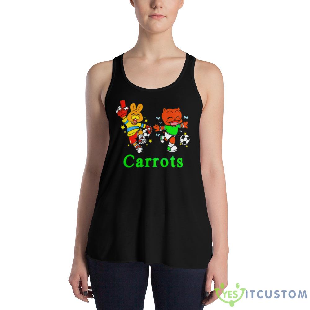 Carrots Mascot Black T Shirt 3 Carrots Mascot Black T Shirt - 8800 Women's Flowy Racerback Tank