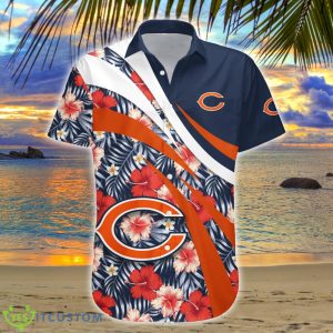 Chicago Bears NFL Hibiscus Flower Pattern Aloha Hawaiian Shirt Product Photo 1
