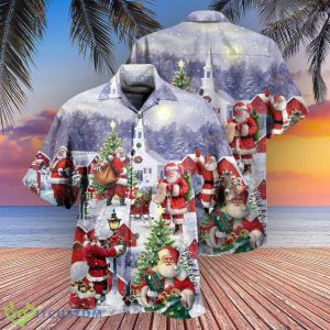 Christmas Merry Xmas Santa Claus Is Coming Hawaiian Shirt For Men And Women - Christmas Merry Xmas Santa Claus Is Coming - Hawaiian Shirt - Owl Ohh_2
