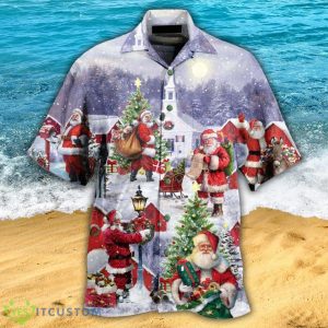 Christmas Merry Xmas Santa Claus Is Coming Hawaiian Shirt For Men And Women - Christmas Merry Xmas Santa Claus Is Coming - Hawaiian Shirt - Owl Ohh_1