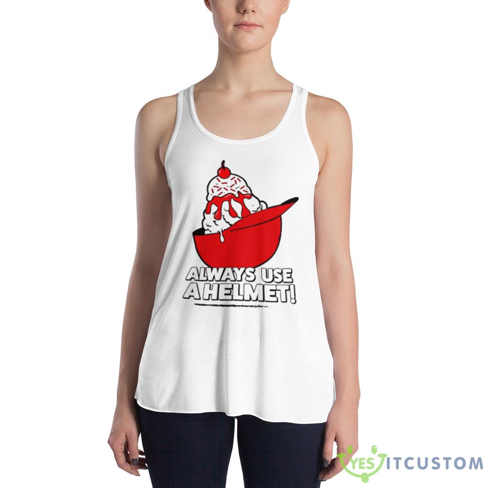 cincinnatI always use a helmet shirt 3 cincinnatI always use a helmet shirt - 8800 Women's Flowy Racerback Tank
