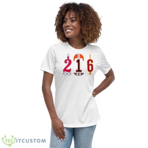 cleveland 216 area code shirt - Women's Relaxed Short Sleeve Jersey Tee