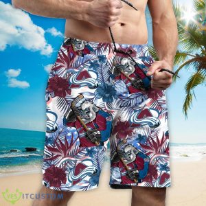 Colorado Avalanche Personalized Name Tropical Floral Men Women Hawaiian Shirt And Shorts For NHL Hockey Fans 6 Colorado Avalanche Personalized Name Tropical Floral Men Women Hawaiian Shirt And Shorts For NHL Hockey Fans Product Photo 3