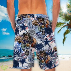 Dallas Cowboys Personalized Name Tropical Floral Men Women Hawaiian Shirt And Shorts For NFL Football Fans Product Photo 4