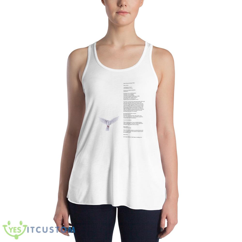 DEAR FUTURE a poem by Kanye Essential T Shirt 3 DEAR FUTURE a poem by Kanye Essential T Shirt - 8800 Women's Flowy Racerback Tank