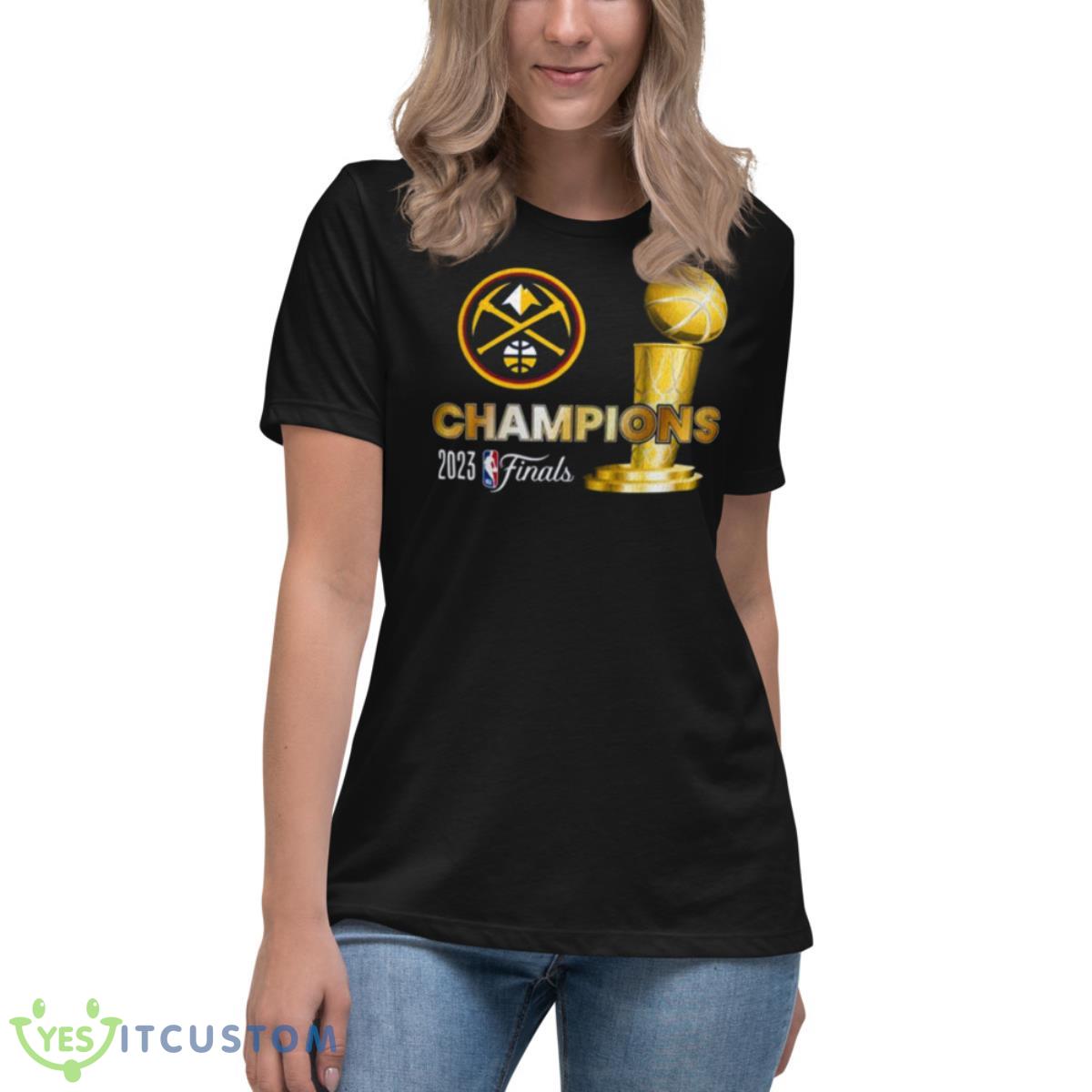 Denver Nuggets 2023 NBA Finals Champions All Pro Baby Bib Shirt 6 Denver Nuggets 2023 NBA Finals Champions All Pro Baby Bib Shirt - Women's Relaxed Short Sleeve Jersey Tee