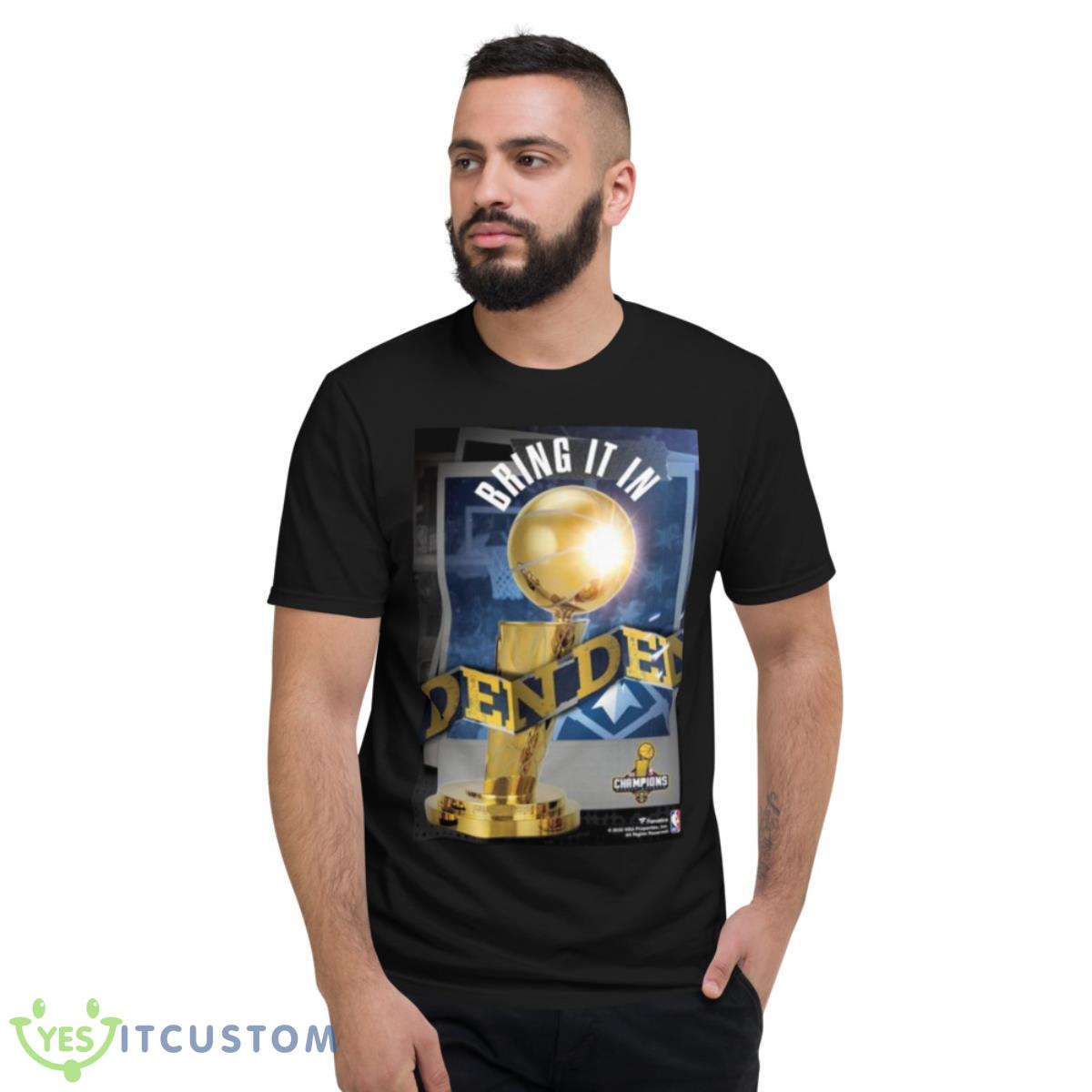 Denver Nuggets 2023 NBA Finals Champions Sublimated Plaque Shirt 2 Denver Nuggets 2023 NBA Finals Champions Sublimated Plaque Shirt - Short Sleeve T-Shirt