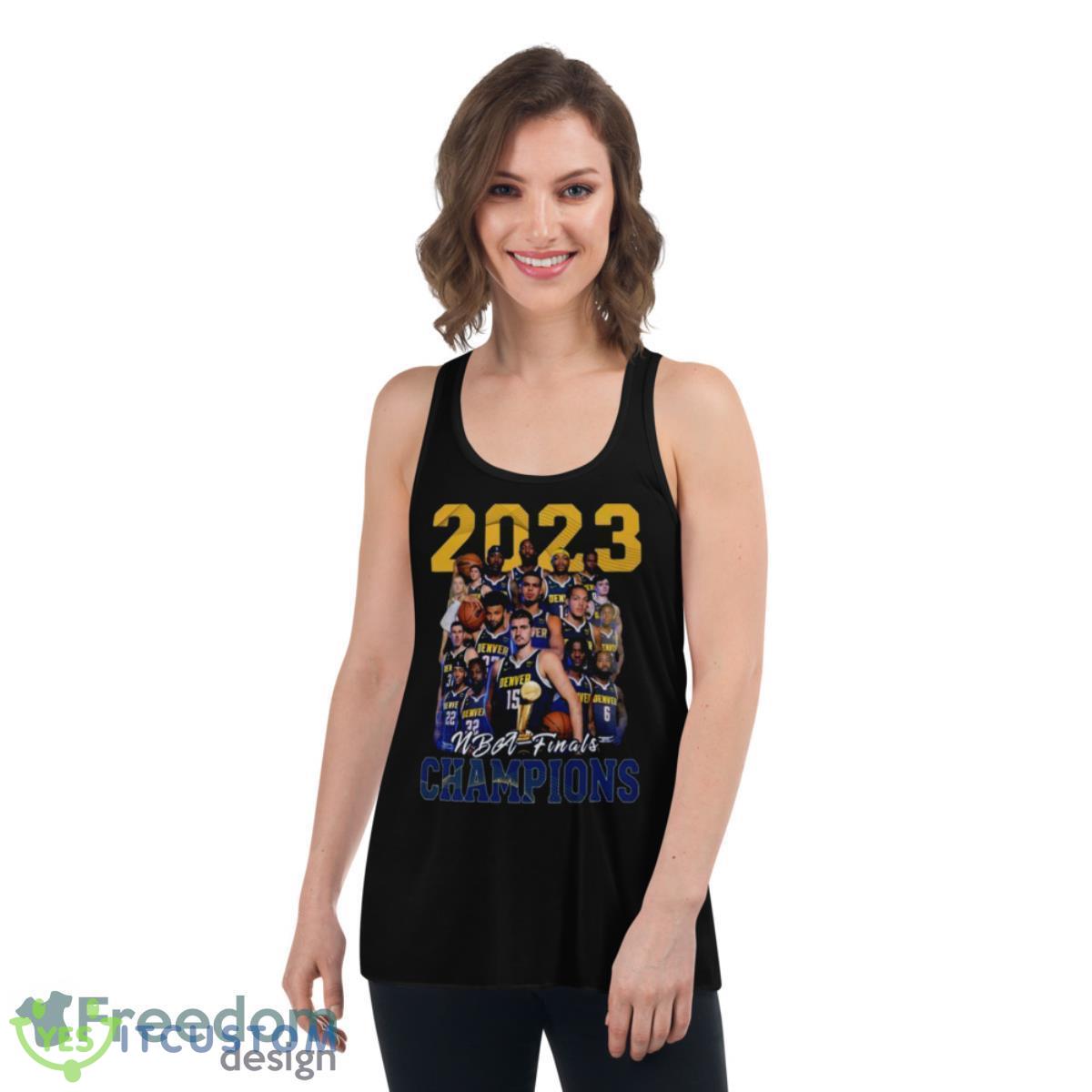Denver Nuggets 2023 Team Players NBA Finals Champions Shirt 5 Denver Nuggets 2023 Team Players NBA Finals Champions Shirt - Women's Flowy Racerback Tank