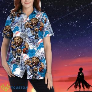 Detroit Lions Personalized Name Tropical Floral Men Women Hawaiian Shirt And Shorts For NFL Football Fans Product Photo 2