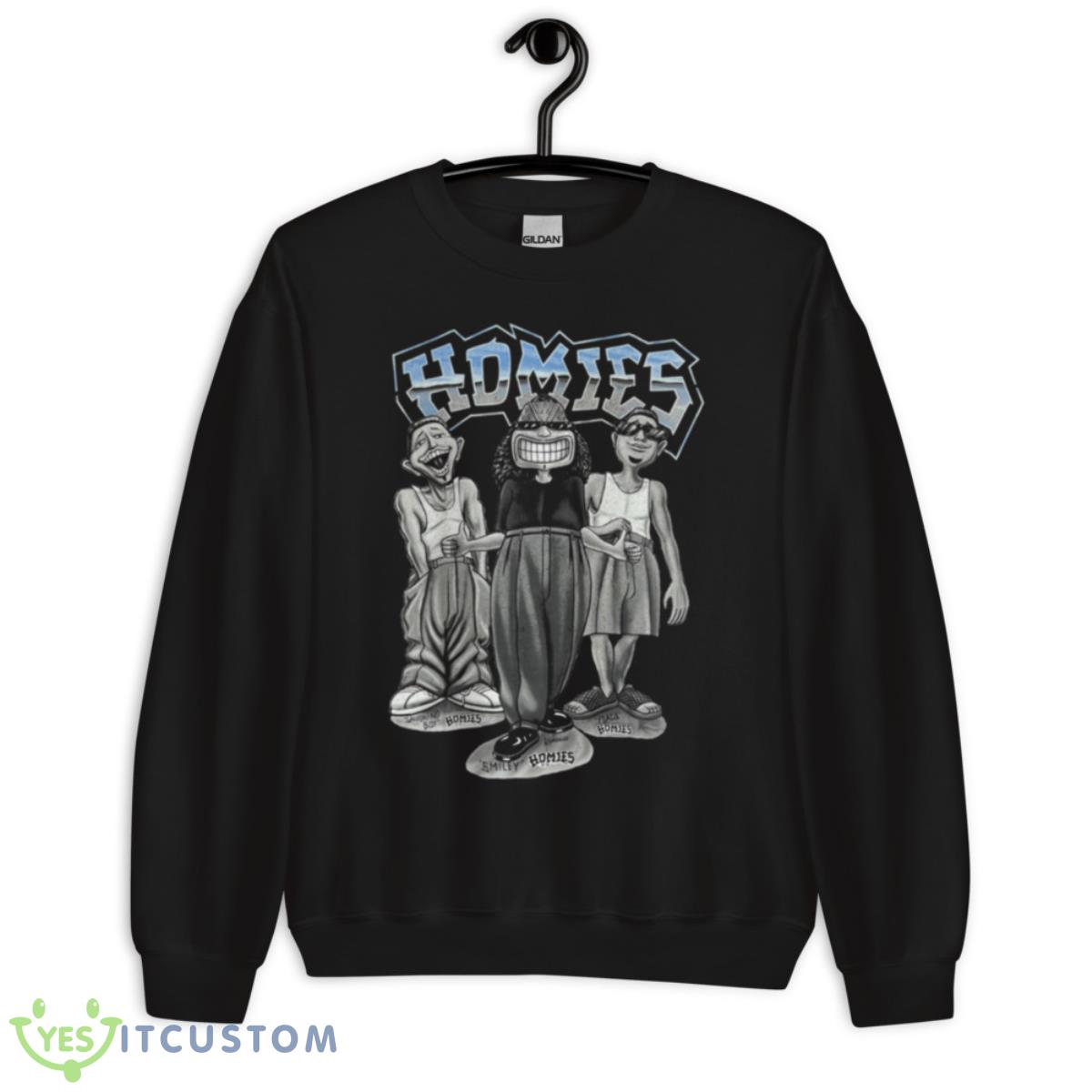 DGA Homies Smiley Trio Graphic T Shirt 3 DGA Homies Smiley Trio Graphic T Shirt - Unisex Crewneck Sweatshirt