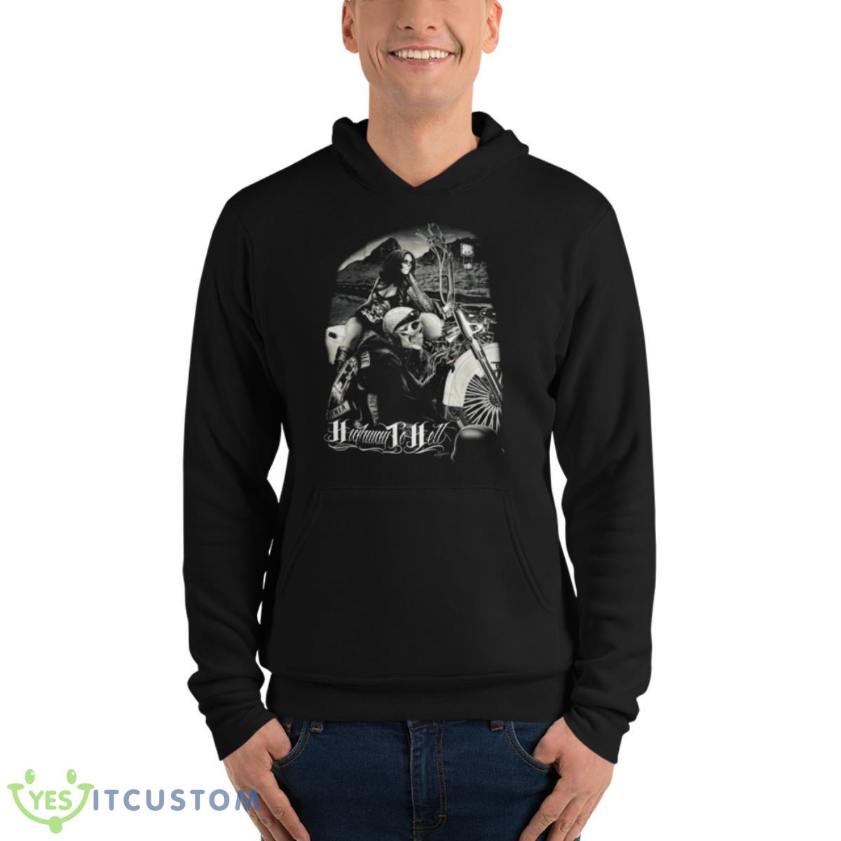 DGA Ride Or Die Highway Hell Graphic T Shirt 4 DGA Ride Or Die Highway Hell Graphic T Shirt - Unisex Fleece Pullover Hoodie