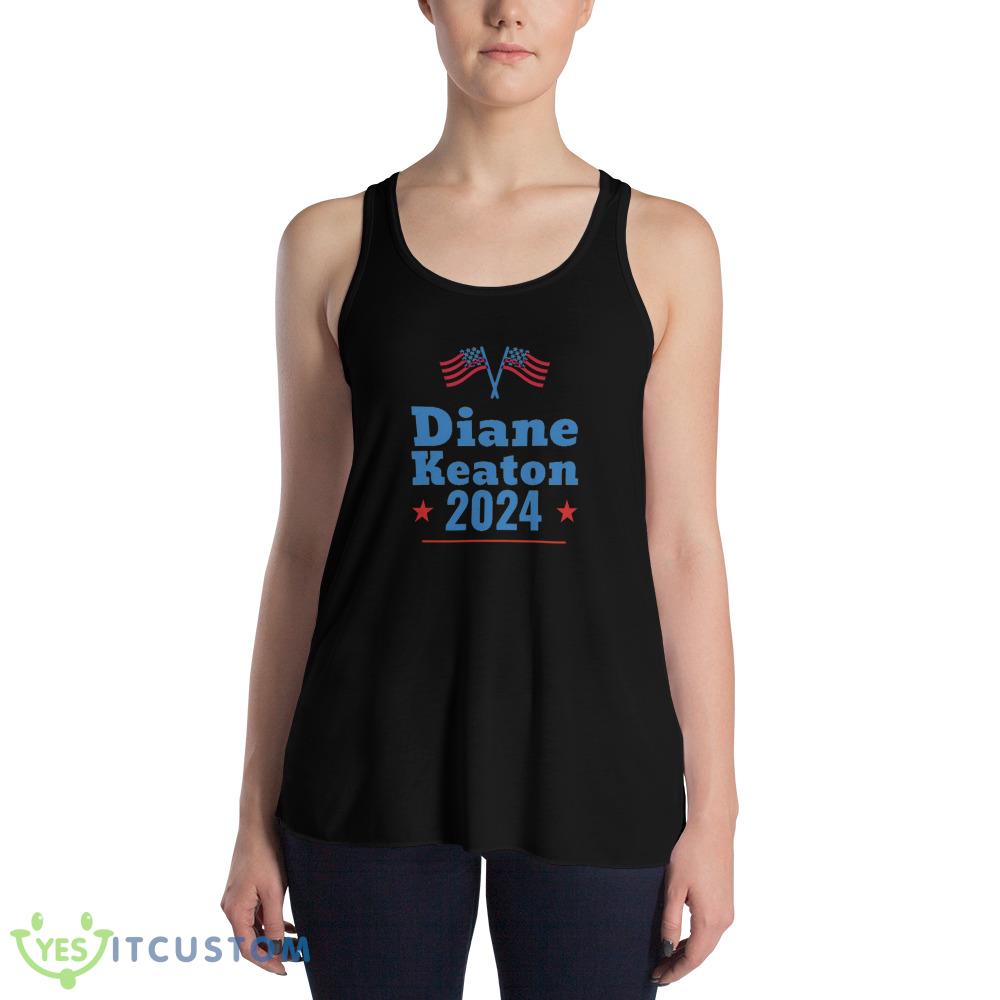 Diane Keaton Design Black Shirt 3 Diane Keaton Design Black Shirt - 8800 Women's Flowy Racerback Tank