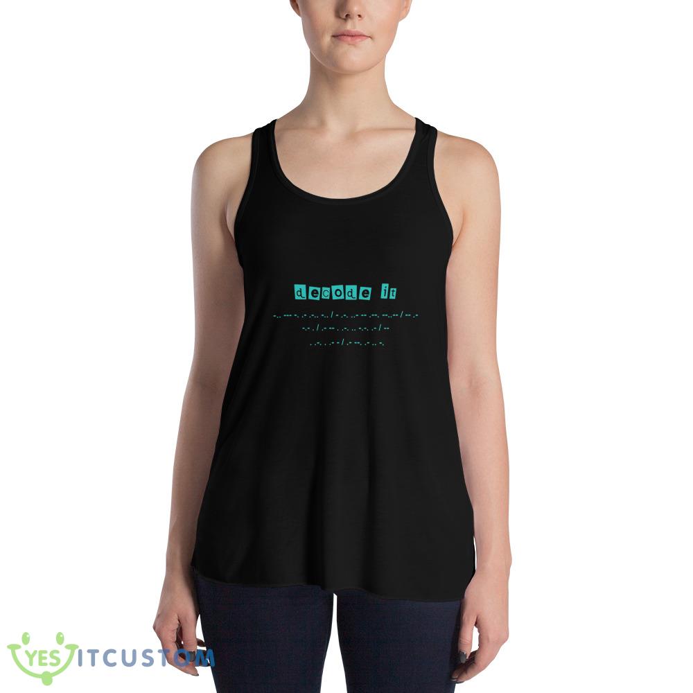 Do You Can Read This Morse Code, Donald Trump in Morse Code Essential Shirt 3 Do You Can Read This Morse Code, Donald Trump in Morse Code Essential Shirt - 8800 Women's Flowy Racerback Tank