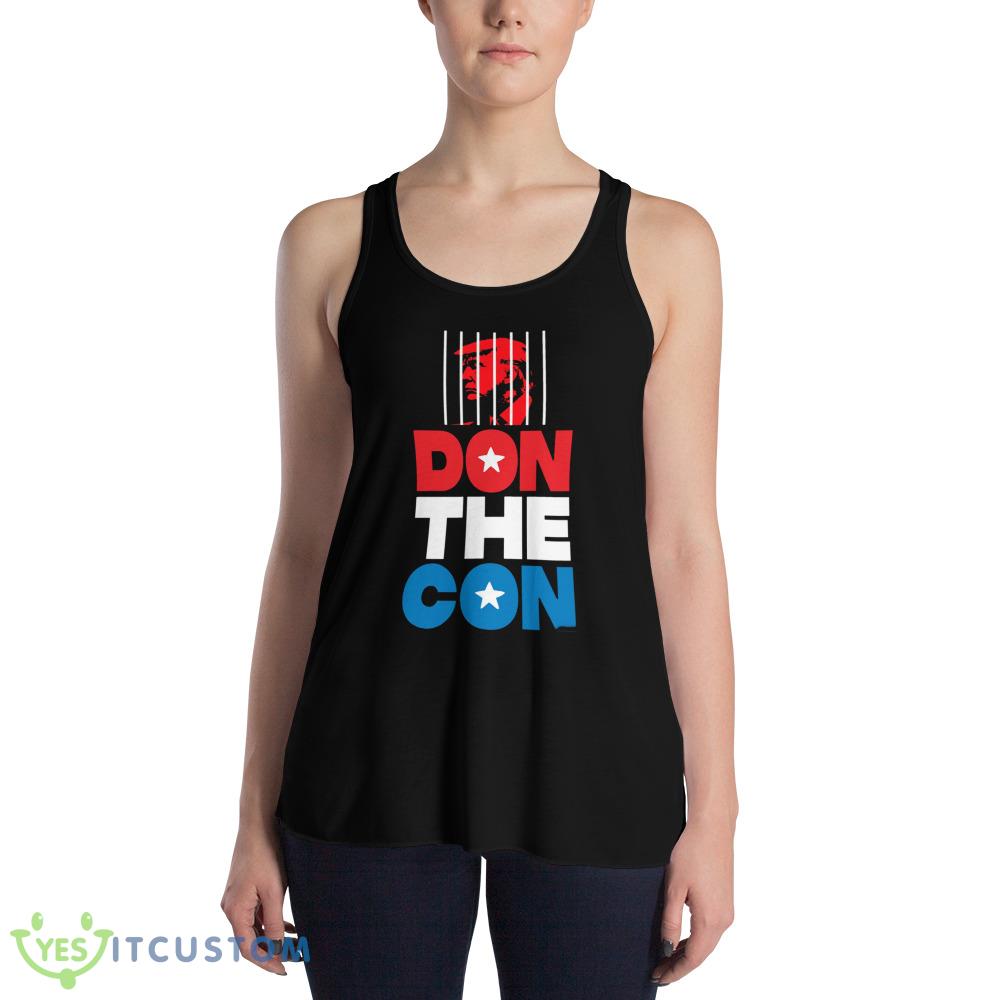 Don The Con Design Black Shirt 3 Don The Con Design Black Shirt - 8800 Women's Flowy Racerback Tank