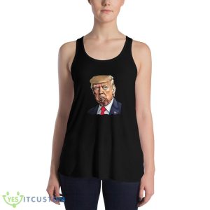 Donald Trump Design Black Shirt 7 Donald Trump Design Black Shirt - 8800 Women's Flowy Racerback Tank
