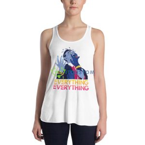 Everything Everything Band Foals White T Shirt Mockup - 8800 Women's Flowy Racerback Tank