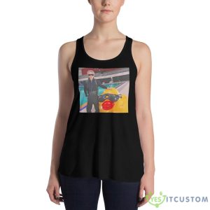 Felix with a duck Black T Shirt - 8800 Women's Flowy Racerback Tank