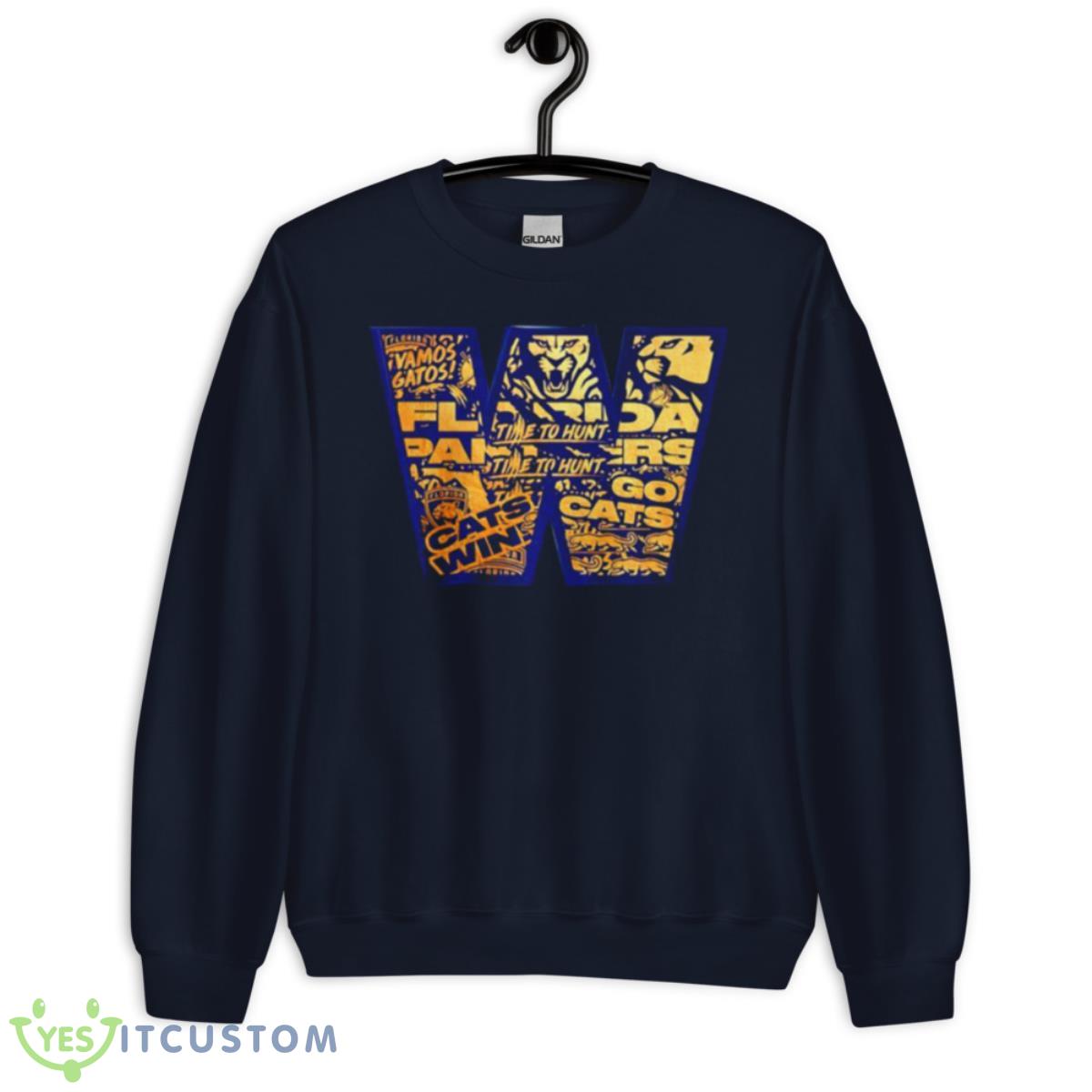 Florida Panthers Cats Win Time Go Hunt Shirt 2 Florida Panthers Cats Win Time Go Hunt Shirt - Unisex Crewneck Sweatshirt-1