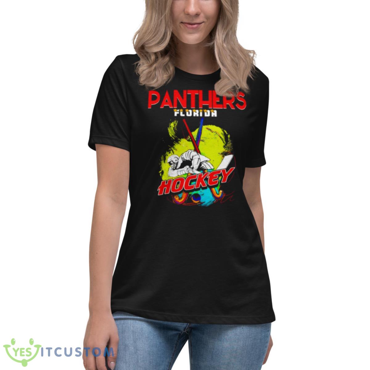 Florida Panthers Hockey Shirt 6 Florida Panthers Hockey Shirt - Women's Relaxed Short Sleeve Jersey Tee