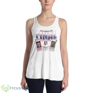 Florida Panthers vs. Vegas Golden Knights 2023 Stanley Cup Final Matchup Big Ticket shirt - 8800 Women's Flowy Racerback Tank