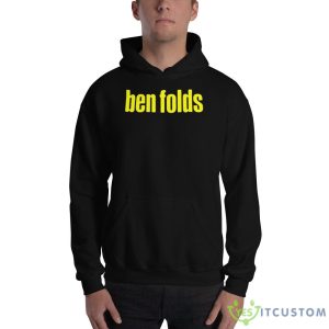 Folds Ben Logo Cover Yellow Shirt - 18500 Unisex Heavy Blend Hooded Sweatshirt