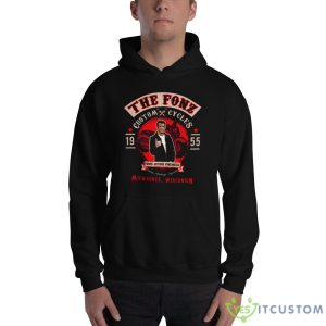 Fonzy Custom Cycle Shop shirt 6 Fonzy Custom Cycle Shop shirt - 18500 Unisex Heavy Blend Hooded Sweatshirt