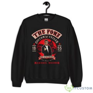 Fonzy Custom Cycle Shop shirt - 18000 Unisex Heavy Blend Crewneck Sweatshirt