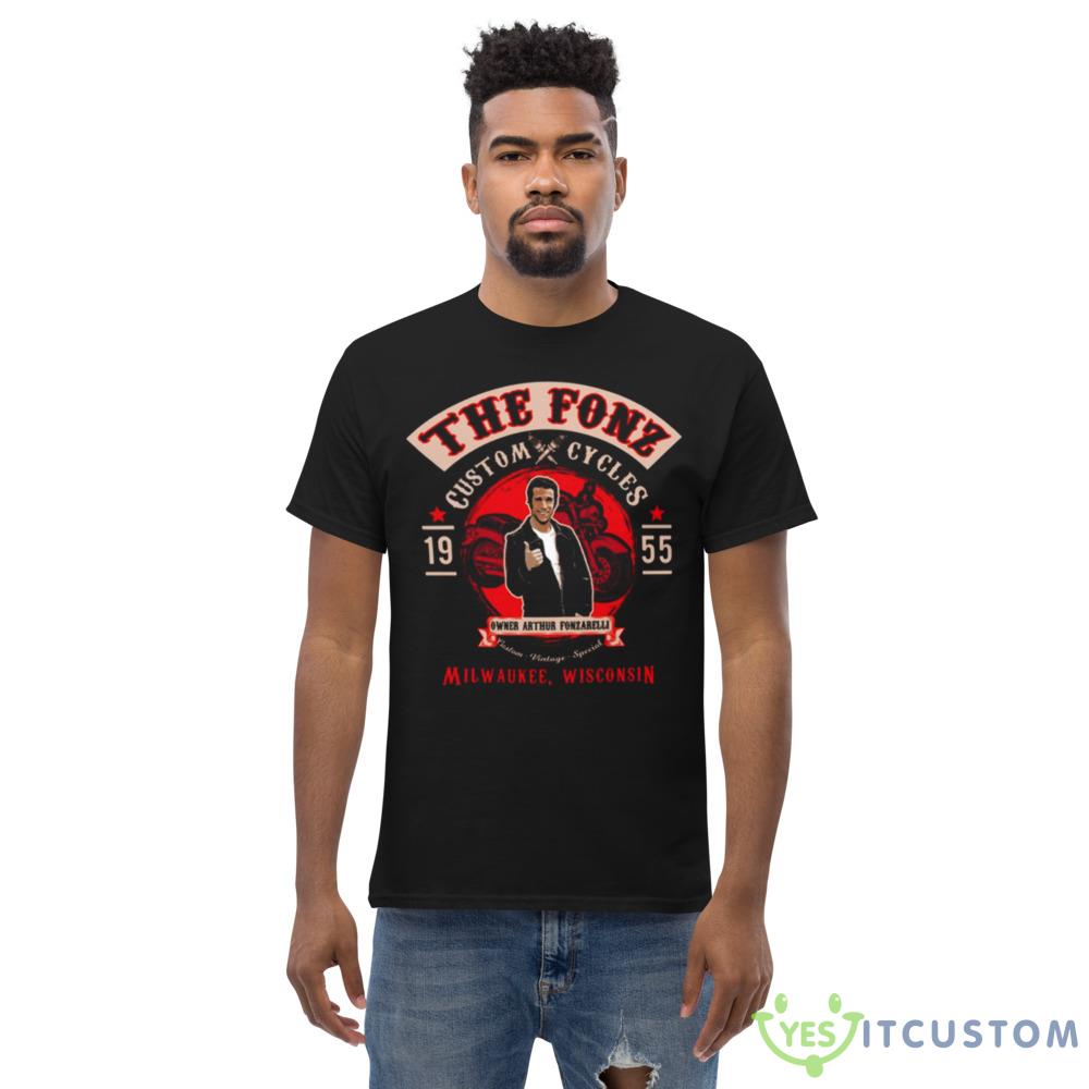 Fonzy Custom Cycle Shop shirt 5 Fonzy Custom Cycle Shop shirt - Men’s Classic Tee Gildan 5000