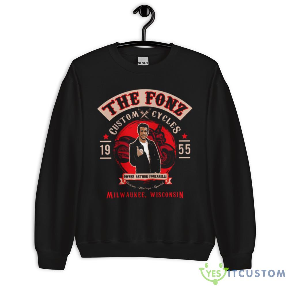 Fonzy Custom Cycle Shop shirt 10 Fonzy Custom Cycle Shop shirt - 18000 Unisex Heavy Blend Crewneck Sweatshirt