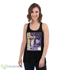 Fooball Legend Signature Vintage Retro 80s Randy Moss Shirt - Women's Flowy Racerback Tank