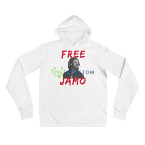 Free Jamo White T Shirt Mockup - 3719 Unisex Fleece Pullover Hoodie