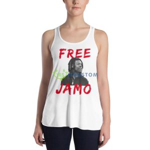 Free Jamo White T Shirt Mockup - 8800 Women's Flowy Racerback Tank