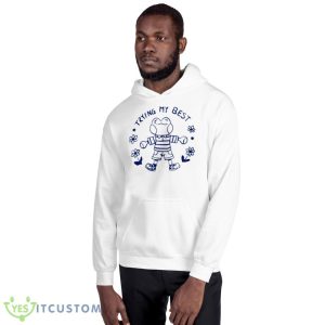 Frog trying my best shirt - 18500 Unisex Heavy Blend Hooded Sweatshirt
