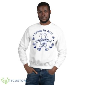 Frog trying my best shirt - 18000 Unisex Heavy Blend Crewneck Sweatshirt