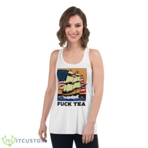 Fuck tea boat shirt - Women's Flowy Racerback Tank