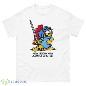 Garfield now i know how joan of arc felt shirt - 500 Men’s Classic Tee Gildan