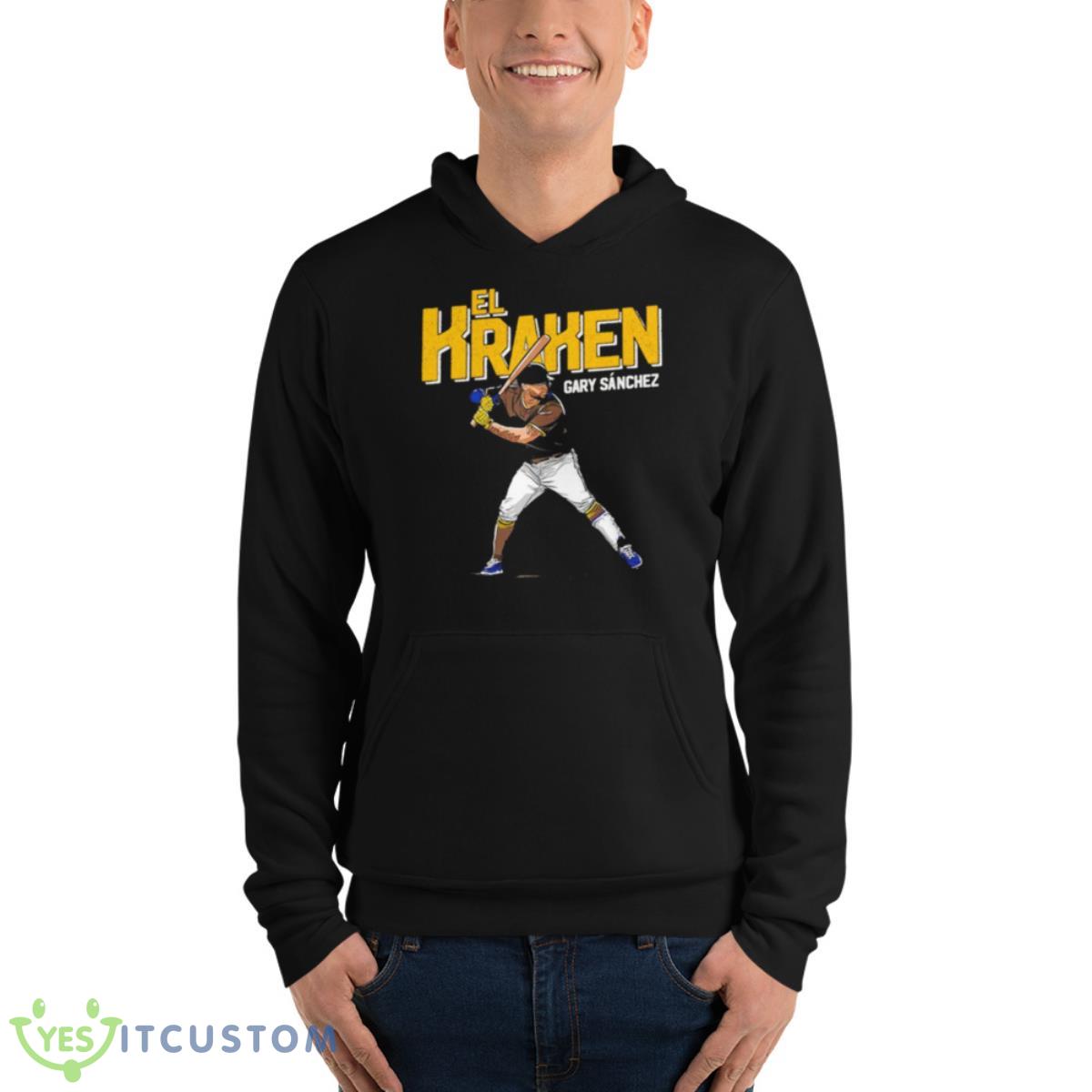 Gary Sanchez El Kraken MLBPA shirt 4 Gary Sanchez El Kraken MLBPA shirt - Unisex Fleece Pullover Hoodie