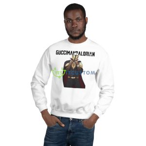 Guccimandalorian White T Shirt Mockup - 18000 Unisex Heavy Blend Crewneck Sweatshirt