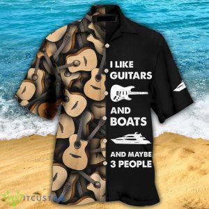 Guitar And Boat I Like Hawaiian Shirt For Men And Women - Guitar And Boat I Like - Hawaiian Shirt - Owl Ohh_1