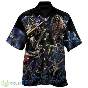 Guitar And Skull Hawaiian Shirt For Men And Women - Guitar And Skull - Hawaiian Shirt - Owl Ohh_1