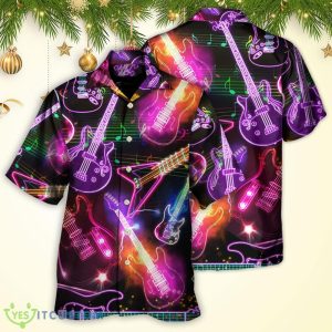 Guitar Neon Amazing Christmas Hawaiian Shirt For Men And Women - Guitar Neon Amazing Christmas - Hawaiian Shirt - Owl Ohh_3