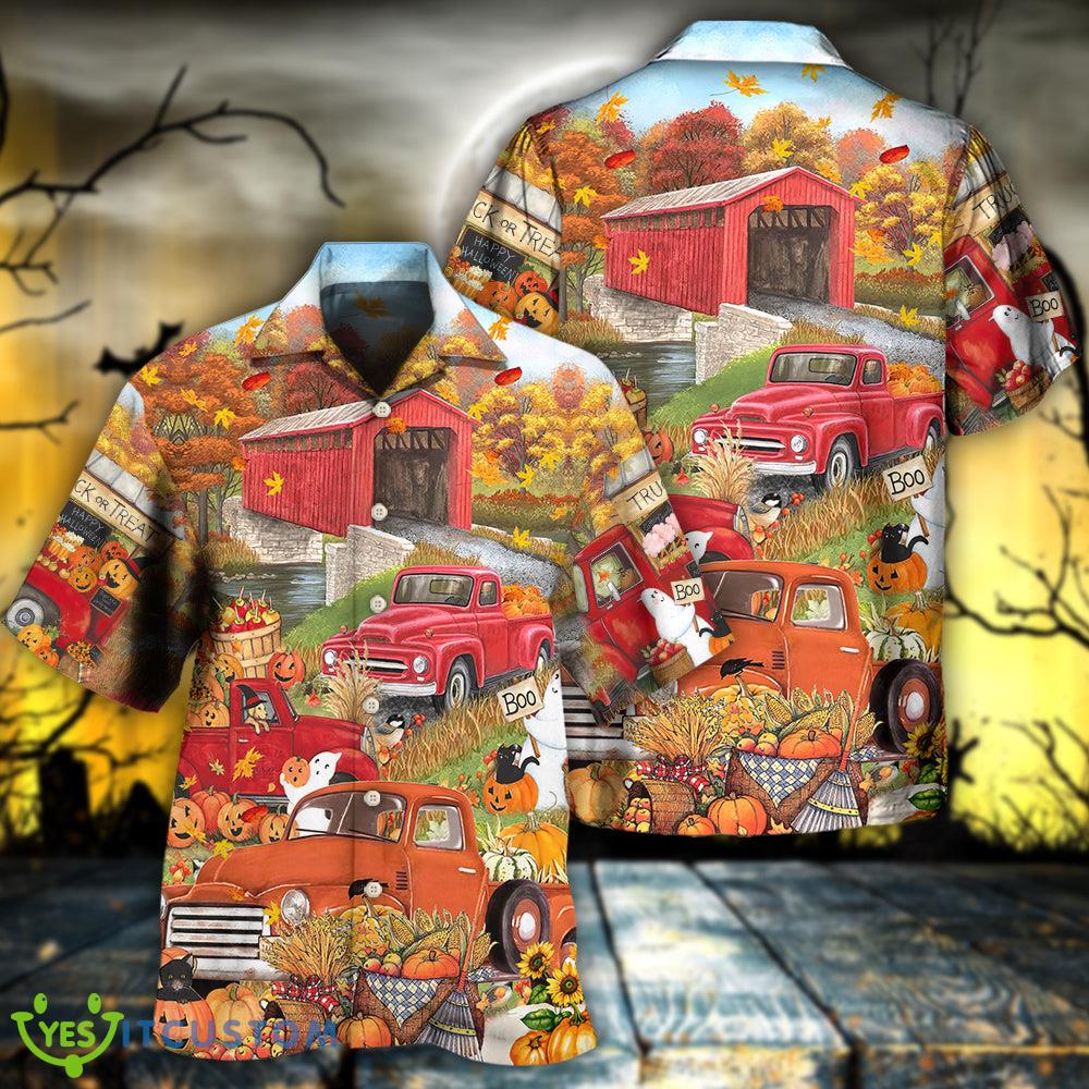 Halloween Truck With Pumpkin In Town Hawaiian Shirt For Men And Women 5 Halloween Truck With Pumpkin In Town Hawaiian Shirt For Men And Women - Halloween Truck With Pumpkin In Town - Hawaiian Shirt - Owl Ohh_3