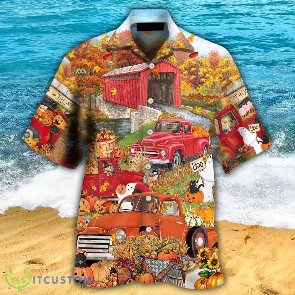 Halloween Truck With Pumpkin In Town Hawaiian Shirt For Men And Women 4 Halloween Truck With Pumpkin In Town Hawaiian Shirt For Men And Women - Halloween Truck With Pumpkin In Town - Hawaiian Shirt - Owl Ohh_1